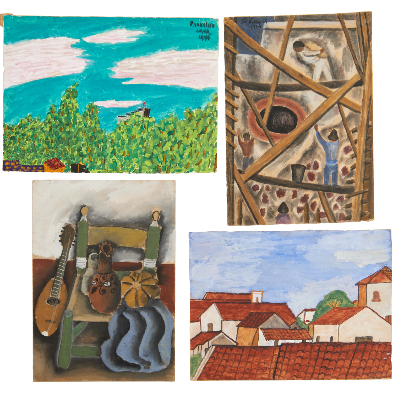 Appraisal: MEXICAN MODERN SCHOOL PAINTINGS s- s including works by Francisco