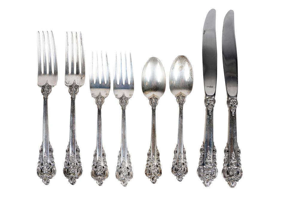 Appraisal: WALLACE STERLING FLATWARE SERVICEGrande Baroque pattern marked Wallace and Sterling