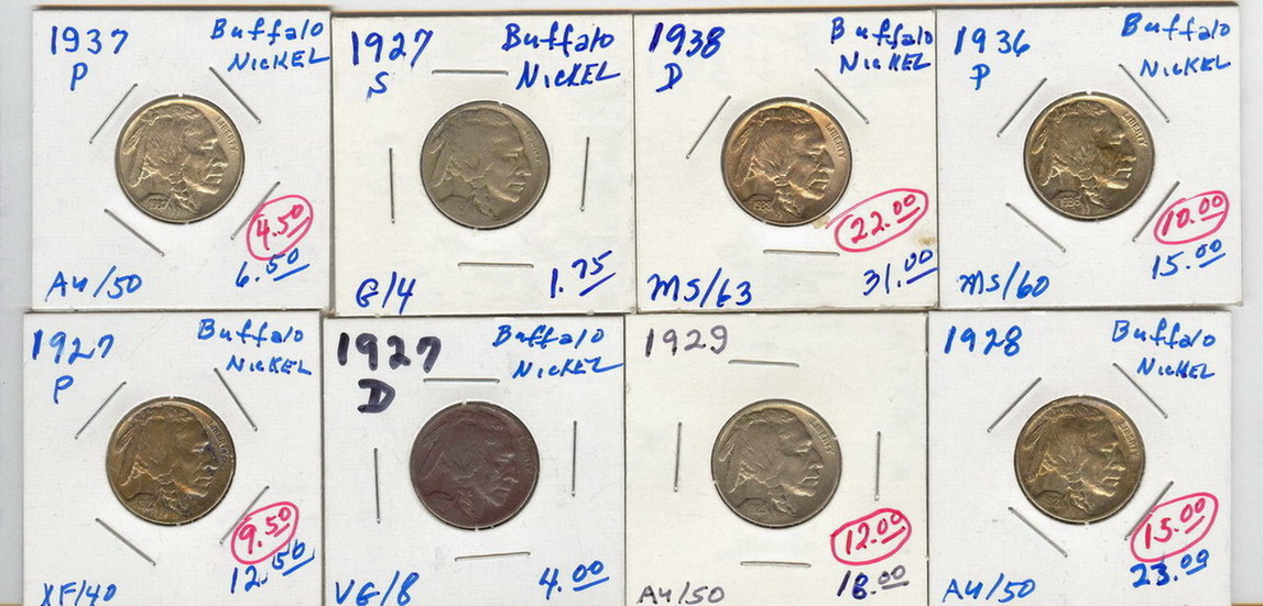 Appraisal: U S BUFFALO NICKELS INCLUDING D As found in estate