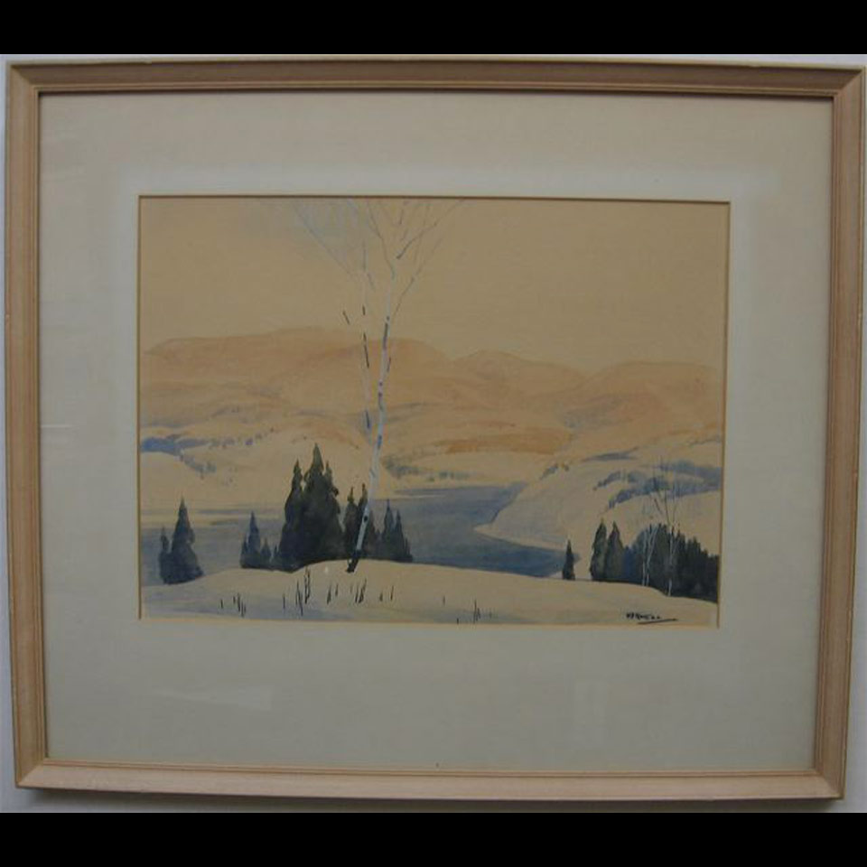 Appraisal: LAURENTIANS IN WINTER GRAHAM NOBLE NORWELL - CANADIAN WATERCOLOUR Height