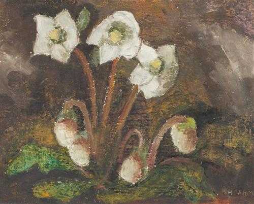 Appraisal: DAHM HELEN Egelshofen - M nnedorf Flowers Verso At prayer