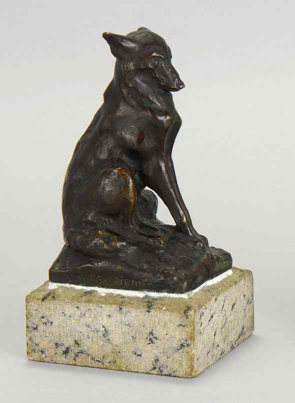 Appraisal: EDWIN WILLARD DEMINGAmerican - Resting Wolf'' Signed on base ''