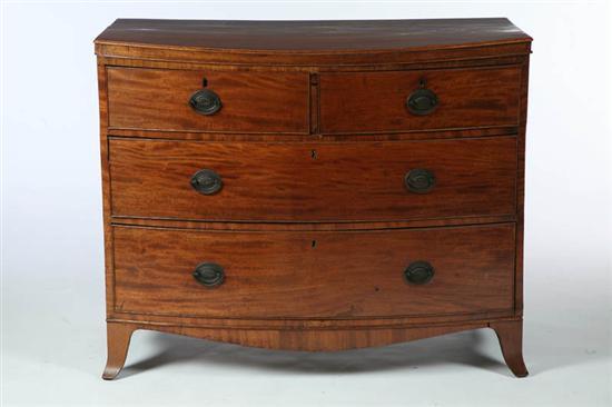 Appraisal: GEORGE III BOWFRONT CHEST OF DRAWERS England late th-early th