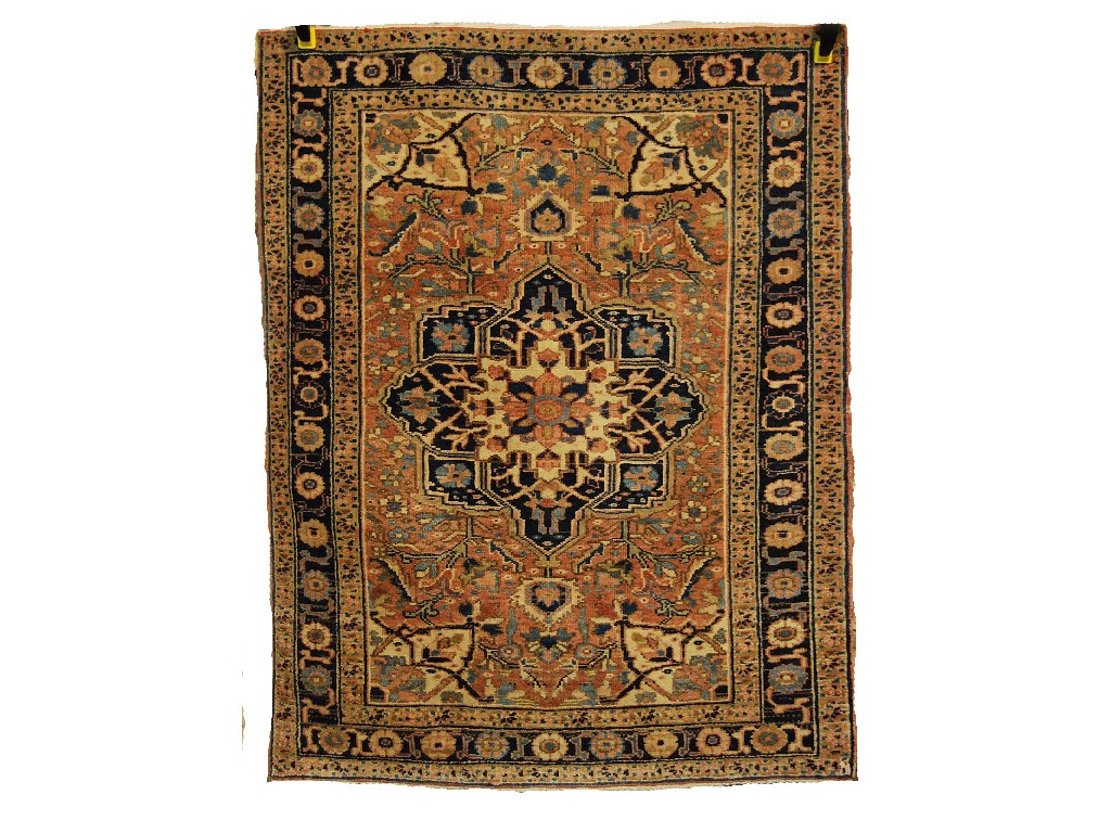 Appraisal: Persian Heriz small rug circa s