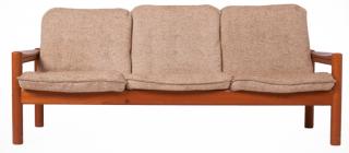 Appraisal: Domino Mobler Danish Teak Tweed Couch Domino Mobler Danish couch