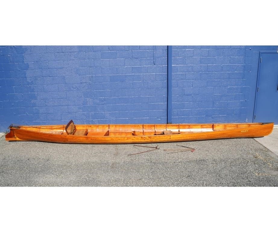 Appraisal: Ladies mahogany wooden rowing boat reproduction built by John Brady