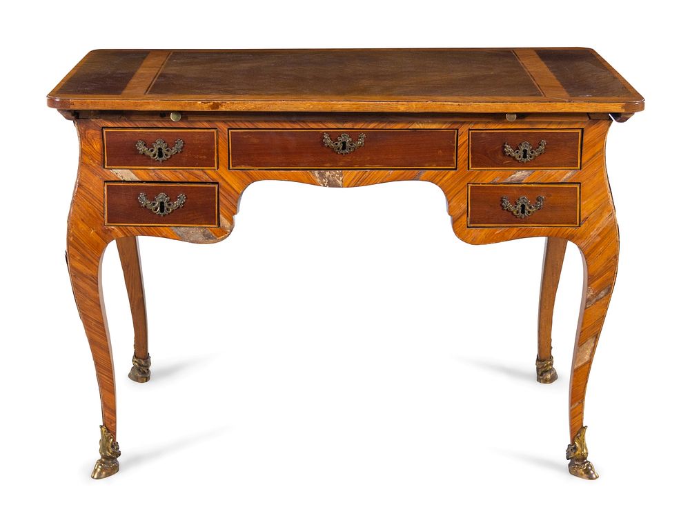 Appraisal: An Italian Rococo Style Gilt Metal Mounted Olivewood Desk and