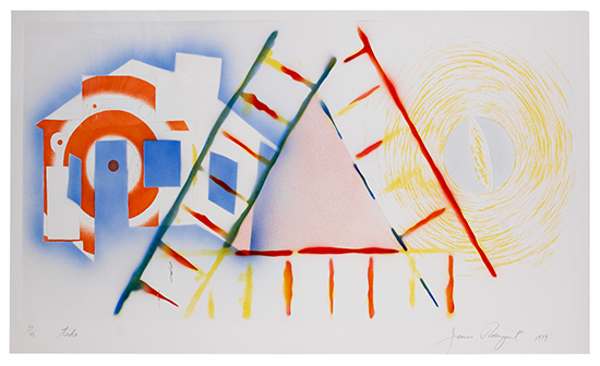 Appraisal: JAMES ROSENQUIST Tide Color etching and aquatint x mm x