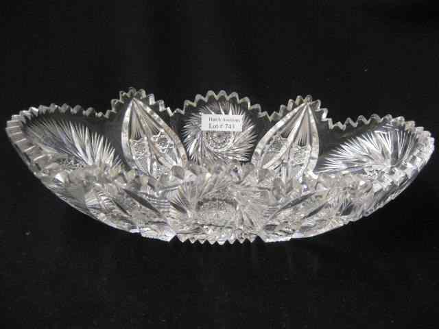 Appraisal: Fry ''Trojan'' Pattern Cut Glass Oblong Dish '' deep -