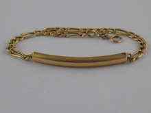 Appraisal: A yellow metal tests carat gold bracelet approx cm long