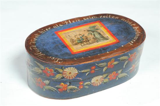 Appraisal: BRIDE'S BOX American or European nd half- th century bentwood