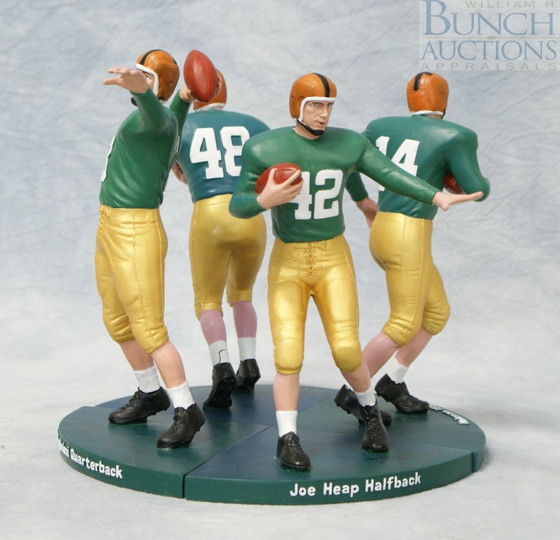 Appraisal: Hartland of Ohio football figures Forgotten Four Johnny Lattner Heisman