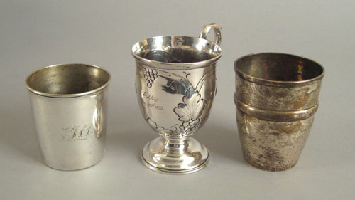 Appraisal: New York silver cup ca bearing the touch of Baldwin