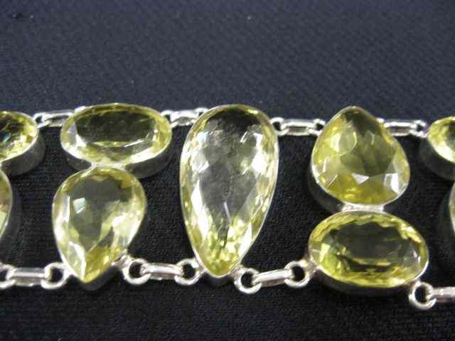 Appraisal: Lemon Citrine Bracelet gems totaling over carats in sterling silver