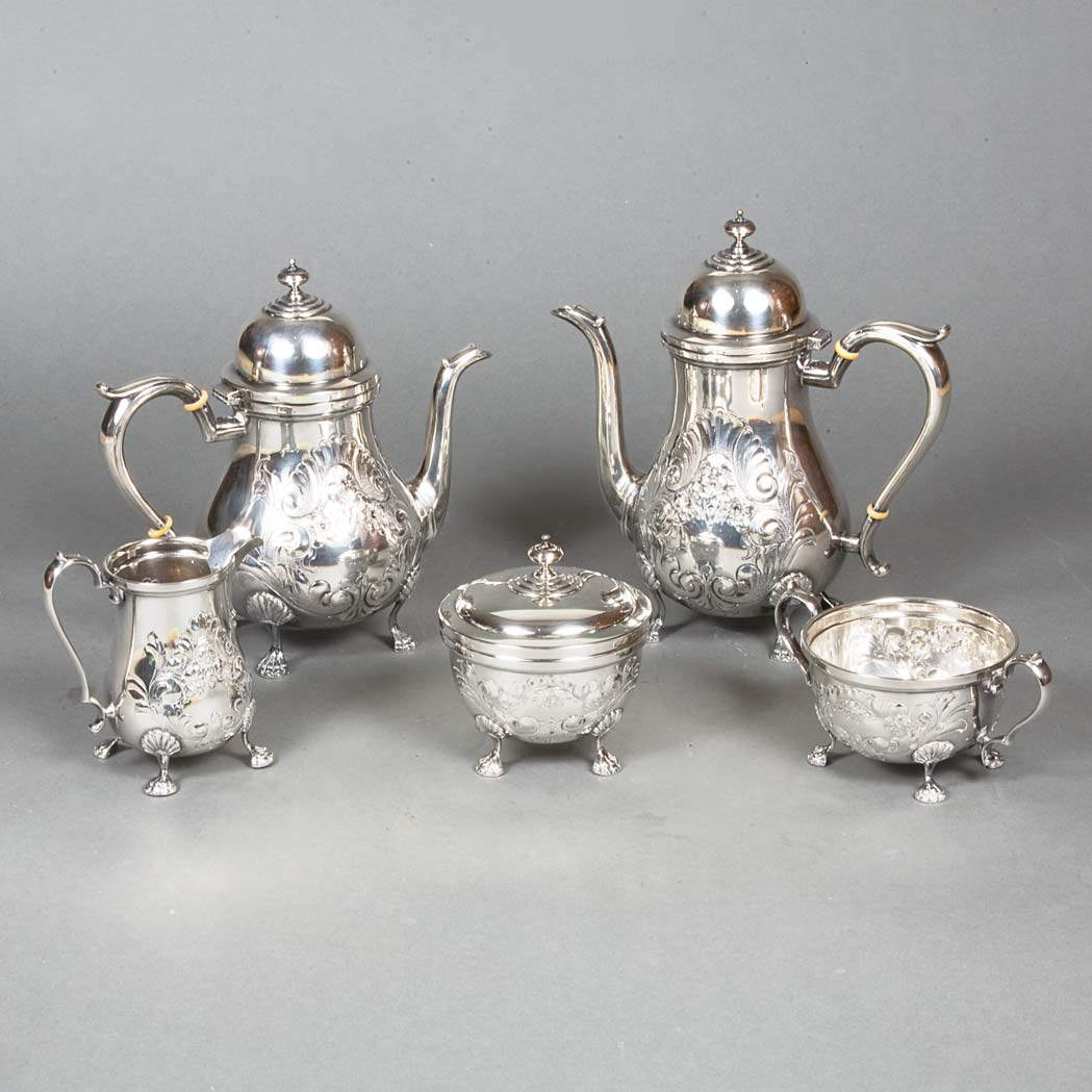 Appraisal: Sterling Silver Five-Piece Tea and Coffee Service Total approximately ounces