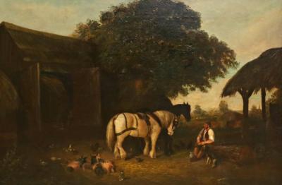 Appraisal: Circle of J F Herring The Midday Rest ploughman and