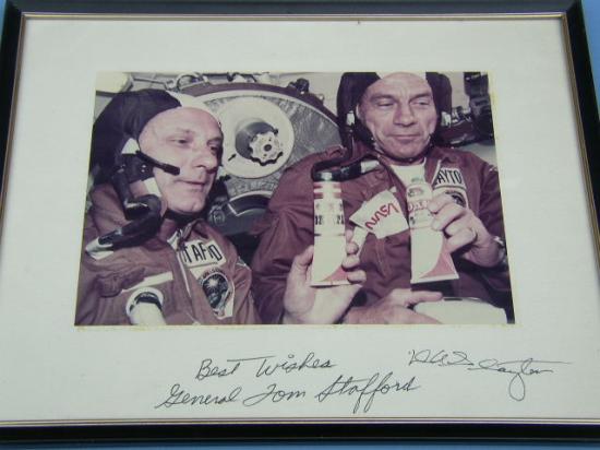 Appraisal: AN OUT-OF-THIS-WORLD VODKA TOASTSigned ASTP Mission Photograph with Vodka A