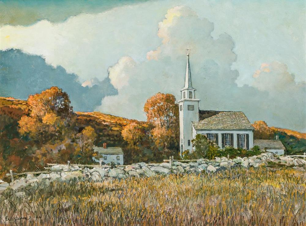 Appraisal: ERIC SLOANE American - Old North Church oil on masonite