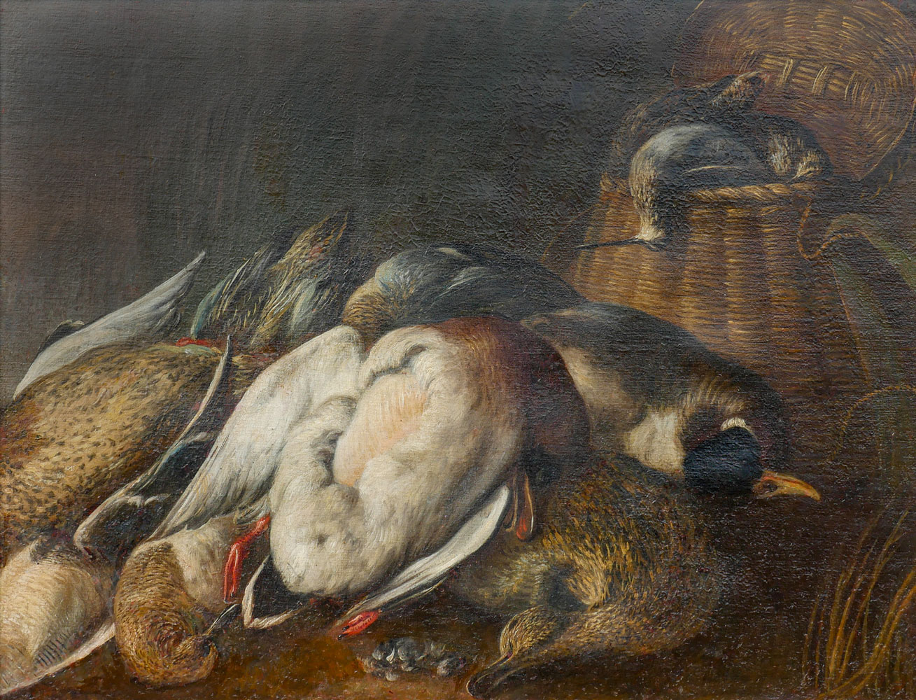 Appraisal: PAINTING AFTER THE HUNT WITH GAME BIRDS AND WATERFOWL Oil