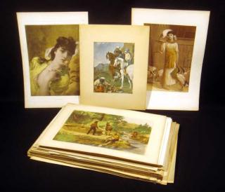 Appraisal: Pcs Birth of Venus ANTIQUE ENGRAVINGS LITHOGRAPHS Hand Tinted European