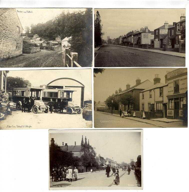 Appraisal: AN ALBUM OF POSTCARDS mainly topographical including village and street