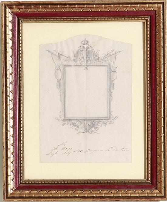 Appraisal: Collection mirror design drawings th th century FOUR WORKS ROCOCO