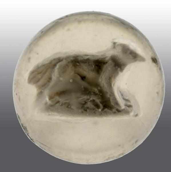 Appraisal: Fox Sulfide Marble Description Original surface Figure of fox is