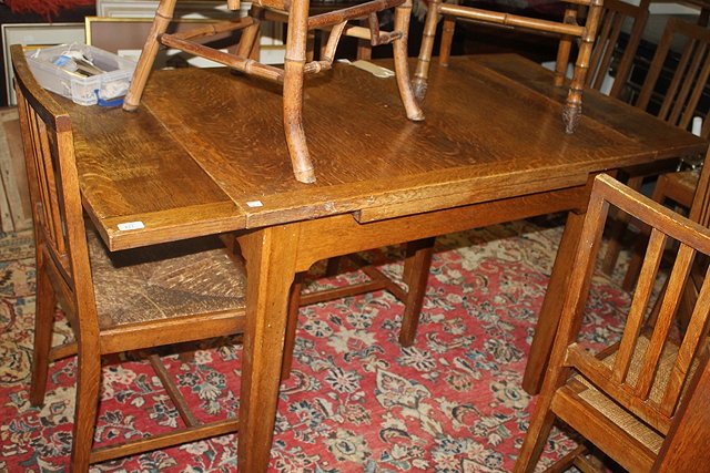 Appraisal: A HEALS OAK DRAW LEAF DINING TABLE with rectangular top