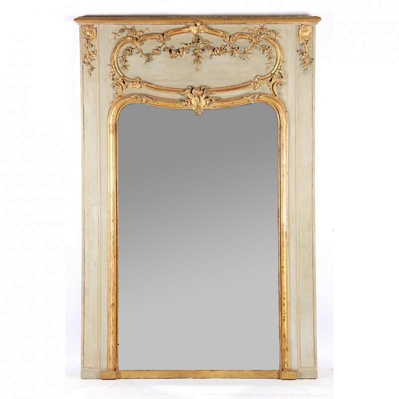 Appraisal: French Carved and Gilded Rococo Revival Pier Mirror mid th