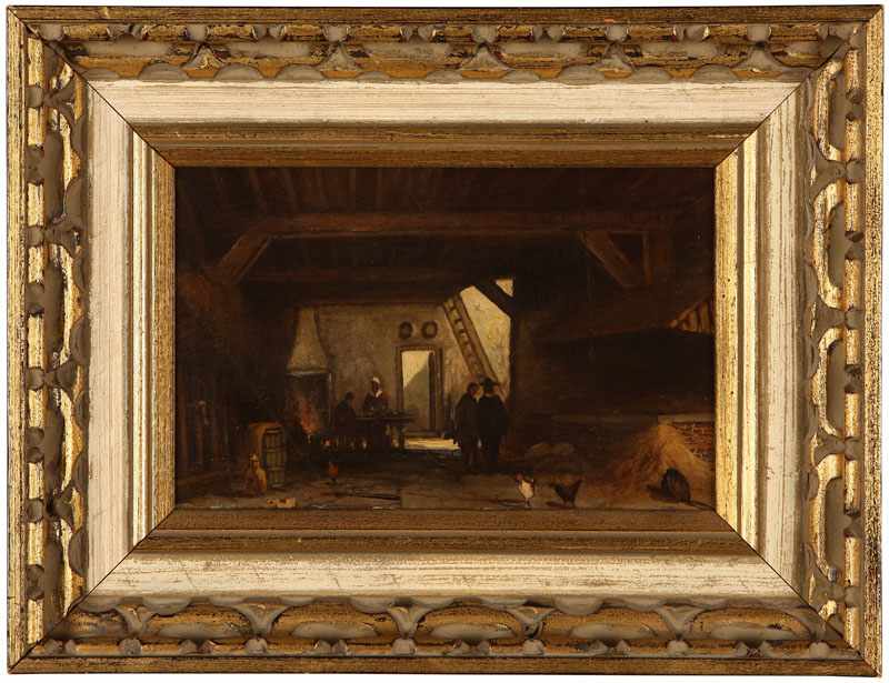 Appraisal: Dutch School possibly th century Interior Scene with Figures unsigned