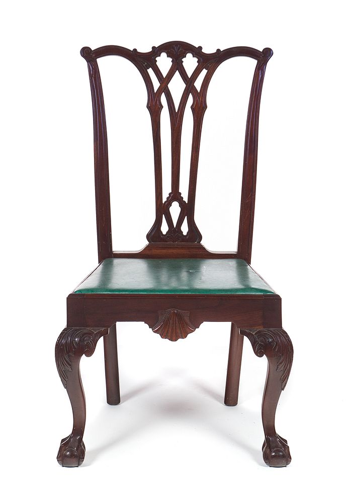 Appraisal: American Centennial Mahogany Chippendale Chair American Centennial Mahogany Chippendale Chair