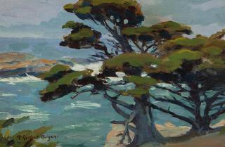 Appraisal: Mary DeNeale Morgan Coastal cypress signed lower left M DeNeale