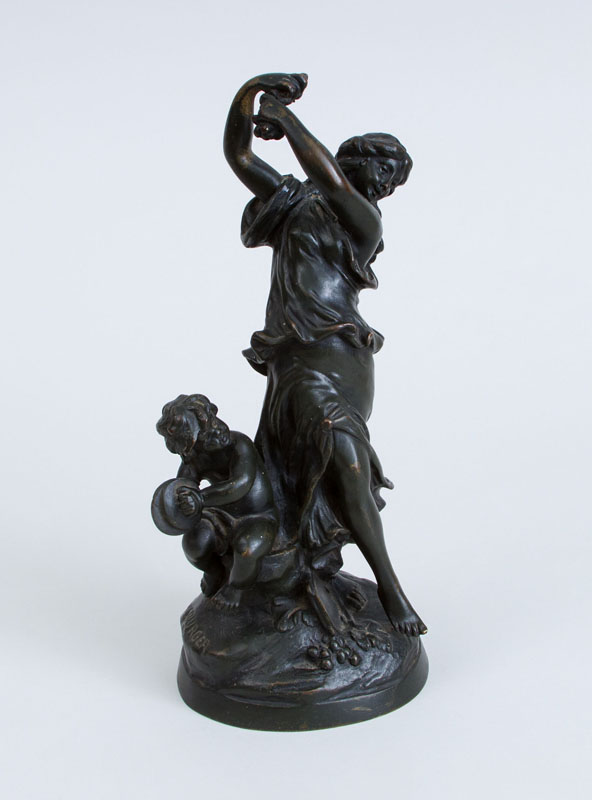 Appraisal: SYLVAN KINSBURGER - BACCHANTE AND TAMBOURINE PLAYER Patinated bronze inscribed