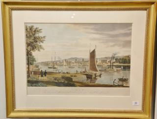 Appraisal: William James Bennett - hand colored aquatint etching Troy Taken