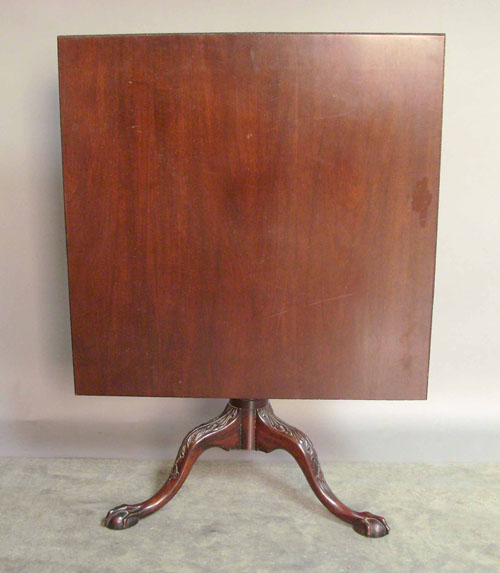 Appraisal: George III style mahogany tea table h w