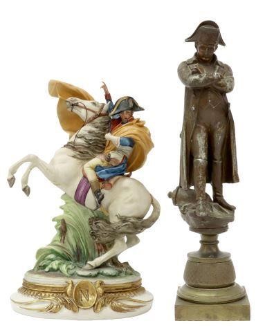 Appraisal: lot of Napoleon figures including Capodimonte porcelain Napoleon after a