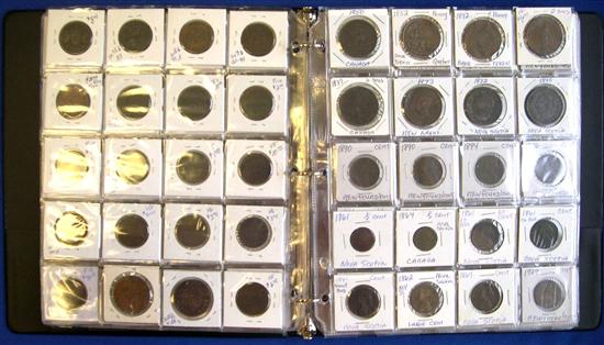 Appraisal: Collection of Canadian Nova Scotia Newfoundland coins tokens dates from