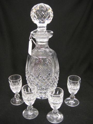 Appraisal: Waterford Cut Crystal Colleen Decanter and four cordials signed excellent