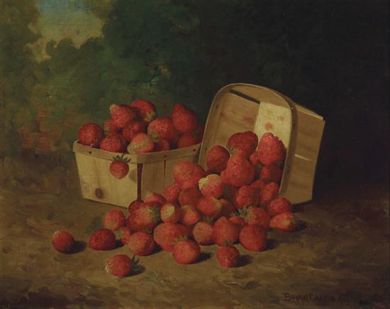 Appraisal: BRYANT CHAPIN American - Baskets of Strawberries oil on canvas