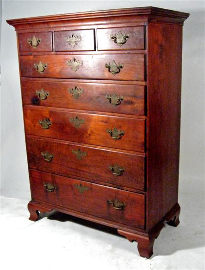 Appraisal: Chippendale mahogany tall chest of drawers pennsylvania late th century