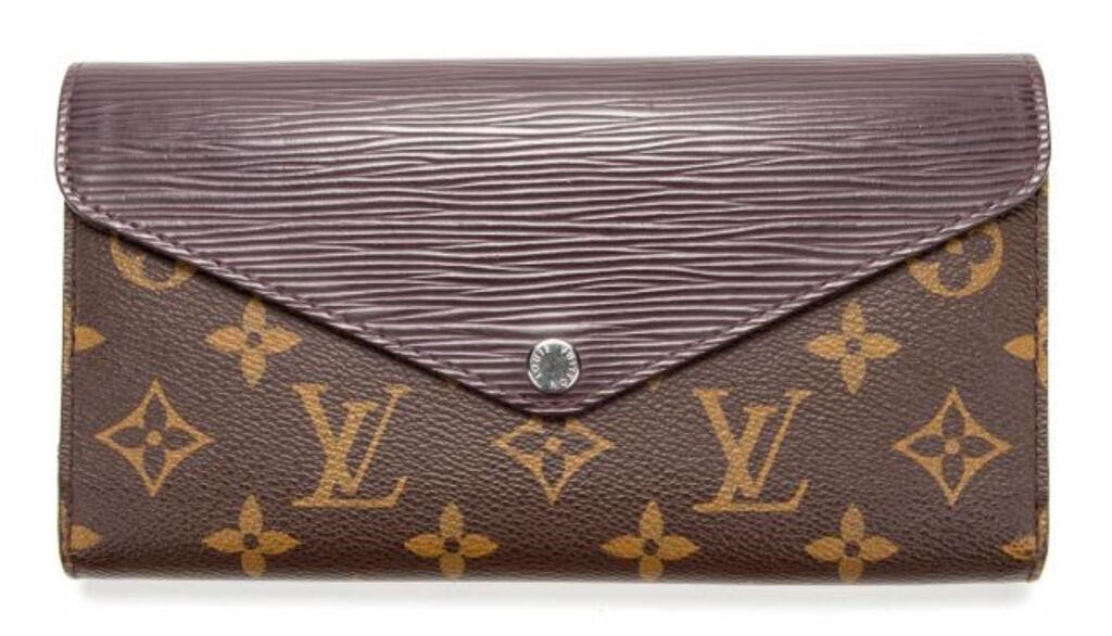 Appraisal: Louis Vuitton Marie Lou long wallet in Epi leather and