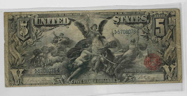 Appraisal: Educational Large Note Silver Certificate G VG