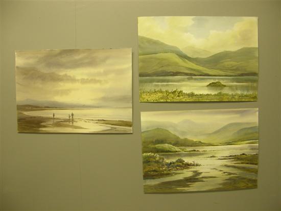 Appraisal: Keith Burtonshaw three watercolours of Wales Llyn Ogwen Portmadog and