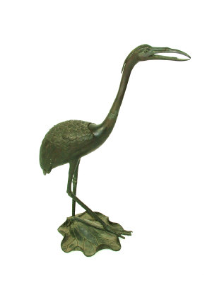 Appraisal: A th century Japanese bronze censor formed as a crane