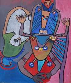 Appraisal: Barnabas India Untitled circa acrylic on board x cm