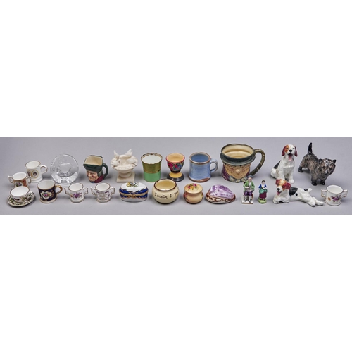 Appraisal: Miscellaneous British miniature pottery and porcelain to include a Ewenny