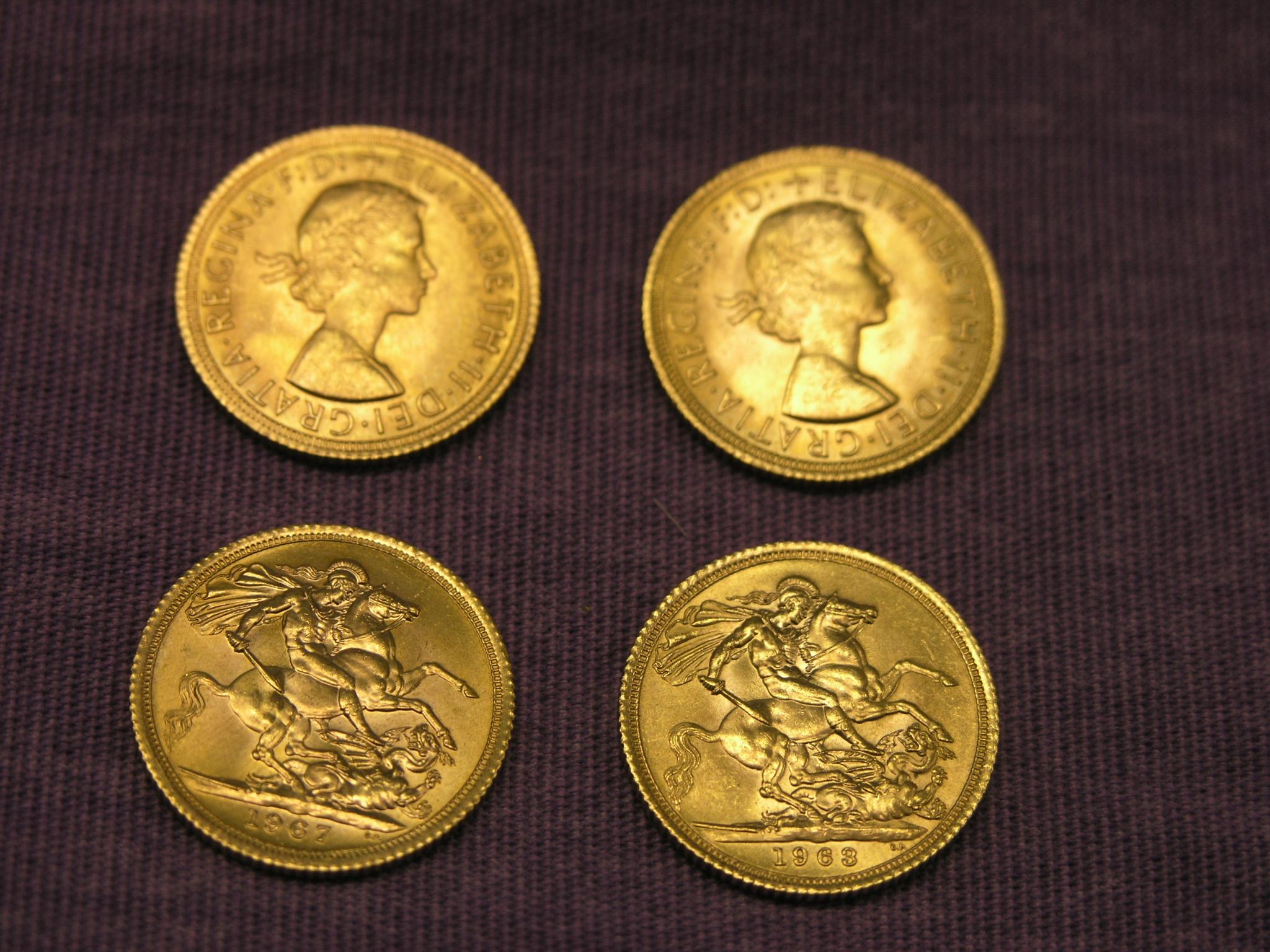 Appraisal: Four gold Sovereigns