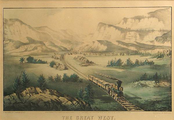 Appraisal: Currier amp Ives Publishers American The Great West G Handcolored