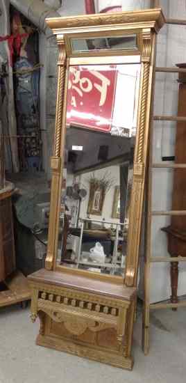 Appraisal: Victorian hall mirror '' W '' Ht