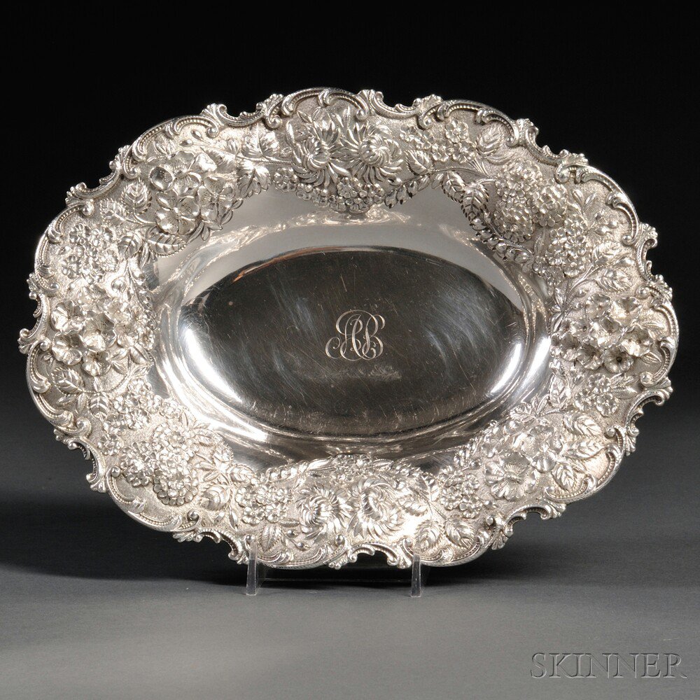 Appraisal: Kirk Son Sterling Silver Dish Baltimore Maryland - monogrammed to